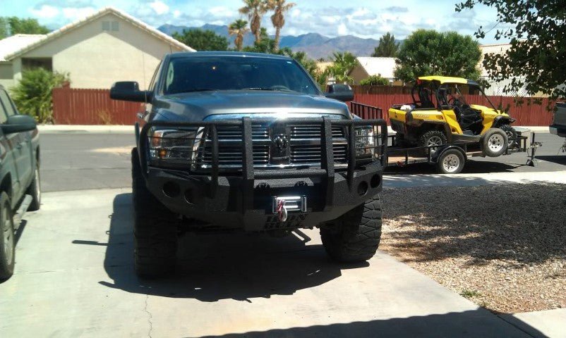 2010-2019 RAM 2500/3500 Front Bumper | Parking Sensor Cutouts Available - Iron Bull BumpersFRONT IRON BUMPER