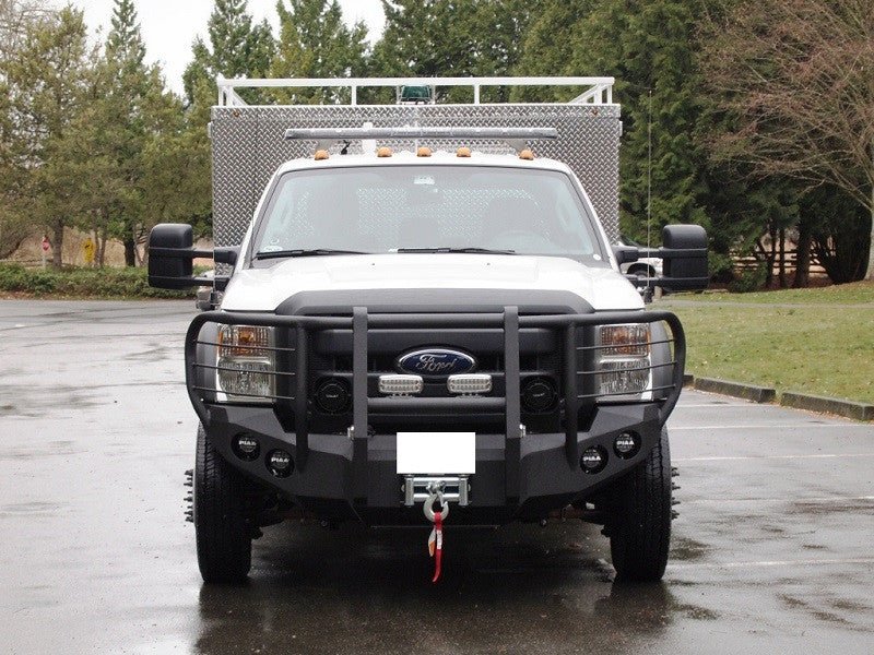 2011-2016 Ford F450/F550 Front Bumper With Fender Flare Adapters - Iron Bull BumpersFRONT IRON BUMPER