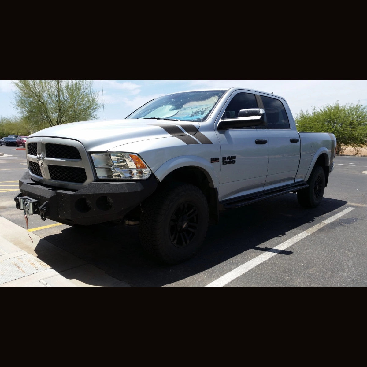2013 - 2022 Classic Only RAM 1500 Sport Front Bumper | Parking Sensor Cutouts Available - Iron Bull BumpersFRONT IRON BUMPER