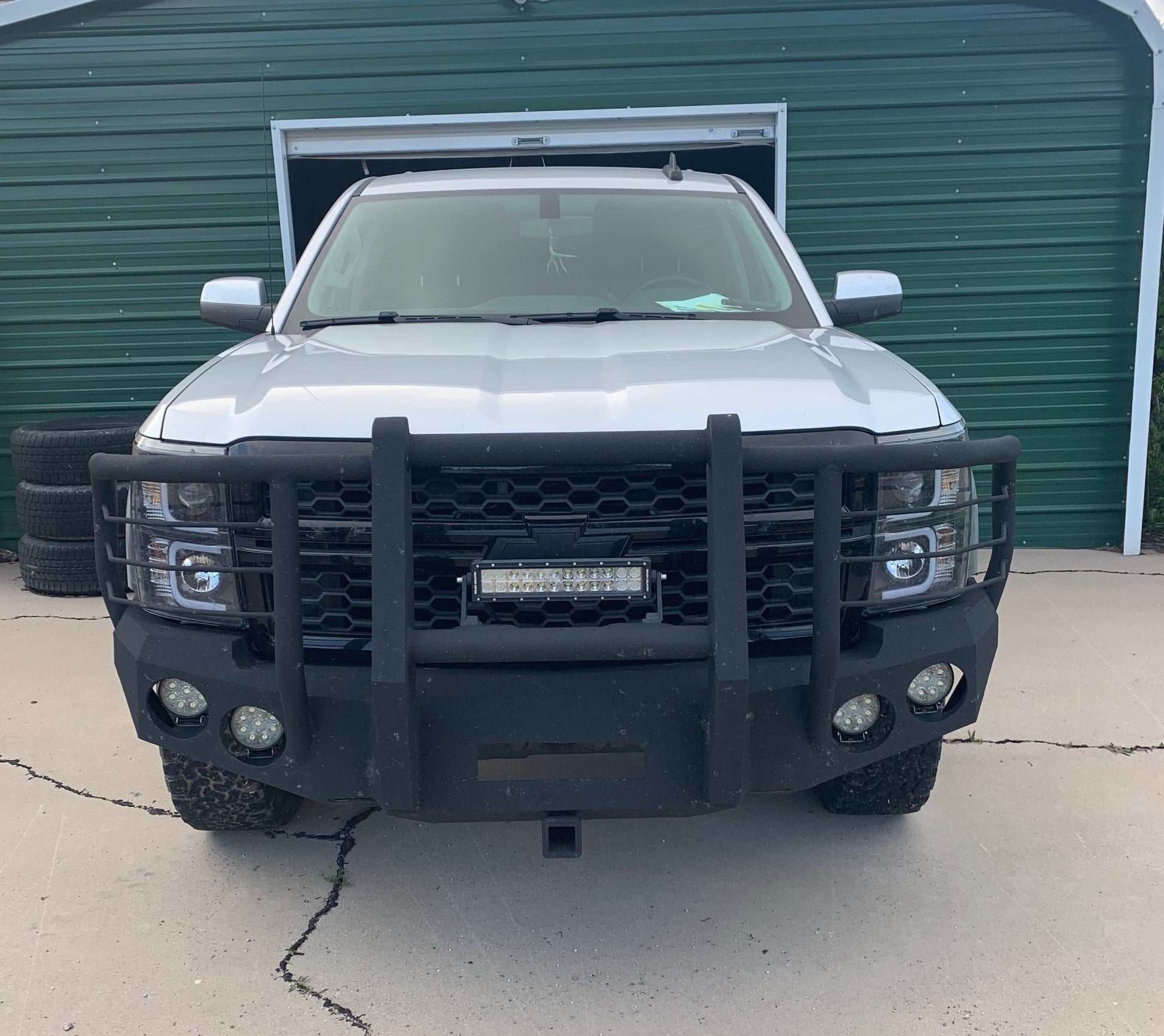 2014-2015 Chevrolet Silverado 1500 Front Bumper | Parking Sensor Cutouts Available - Iron Bull BumpersFRONT IRON BUMPER