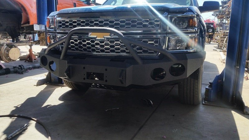 2014-2015 Chevrolet Silverado 1500 Front Bumper | Parking Sensor Cutouts Available - Iron Bull BumpersFRONT IRON BUMPER