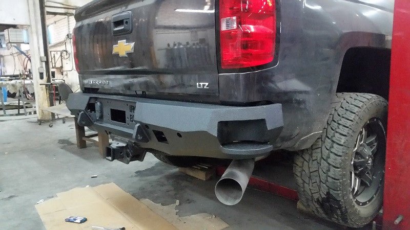 2014-2018 Chevrolet Silverado 1500 Rear Bumper | Parking Sensor Cutouts Available - Iron Bull BumpersREAR IRON BUMPER