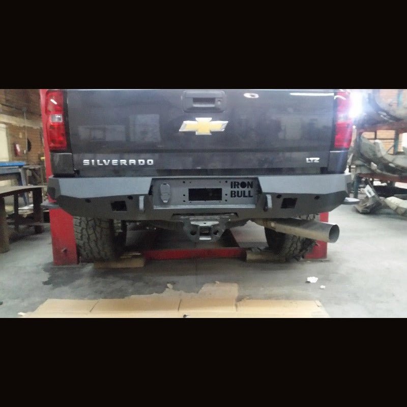 2014-2018 Chevrolet Silverado 1500 Rear Bumper | Parking Sensor Cutouts Available - Iron Bull BumpersREAR IRON BUMPER