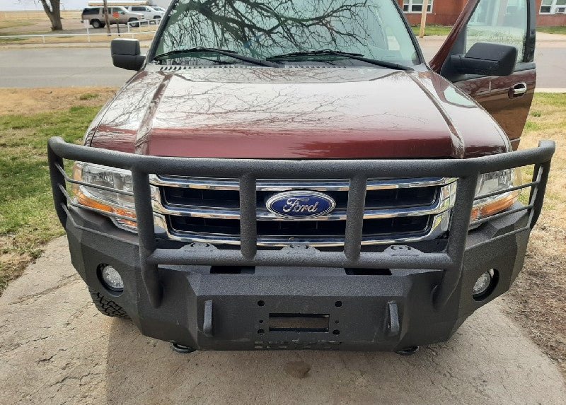2015-2017 Ford Expedition Front Bumper | Parking Sensor Cutouts Available - Iron Bull BumpersFRONT IRON BUMPER