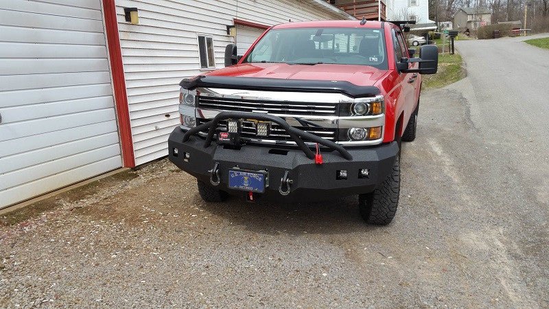 2015-2019 Chevrolet Silverado 2500/3500 Front Bumper | Parking Sensor Cutouts Available - Iron Bull BumpersFRONT IRON BUMPER