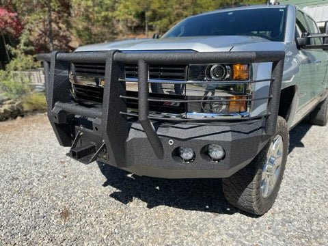 2015-2019 Chevrolet Silverado 2500/3500 Front Bumper | Parking Sensor Cutouts Available - Iron Bull BumpersFRONT IRON BUMPER