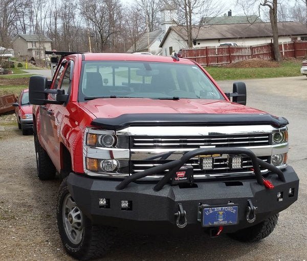 2015-2019 Chevrolet Silverado 2500/3500 Front Bumper | Parking Sensor Cutouts Available - Iron Bull BumpersFRONT IRON BUMPER