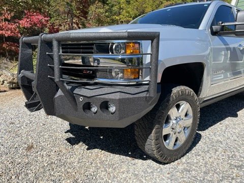 2015-2019 Chevrolet Silverado 2500/3500 Front Bumper | Parking Sensor Cutouts Available - Iron Bull BumpersFRONT IRON BUMPER