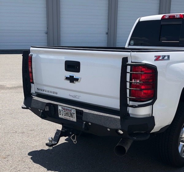 2015-2019 Chevrolet Silverado 2500/3500 Rear Bumper | Parking Sensor Cutouts Available - Iron Bull BumpersREAR IRON BUMPER