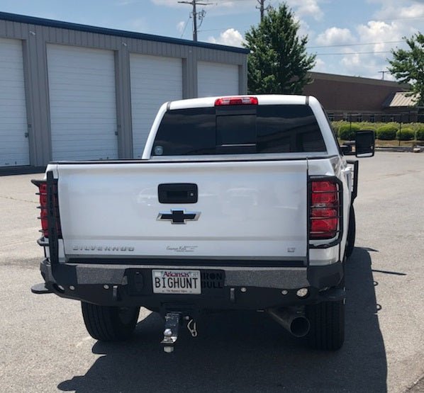 2015-2019 Chevrolet Silverado 2500/3500 Rear Bumper | Parking Sensor Cutouts Available - Iron Bull BumpersREAR IRON BUMPER