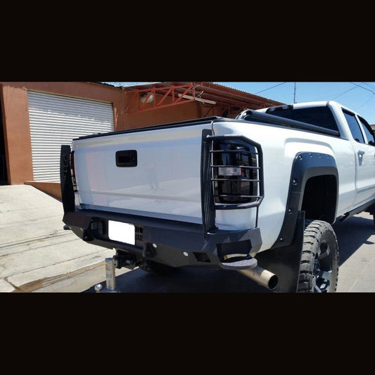 2015-2019 GMC Siera 2500/3500 Rear Bumper | Parking Sensor Cutouts Available - Iron Bull BumpersREAR IRON BUMPER