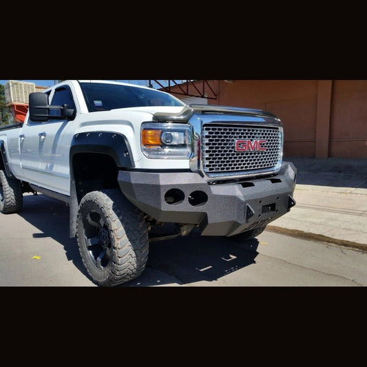 2015-2019 GMC Sierra 2500/3500 Front Bumper | Parking Sensor Cutouts Available - Iron Bull BumpersFRONT IRON BUMPER