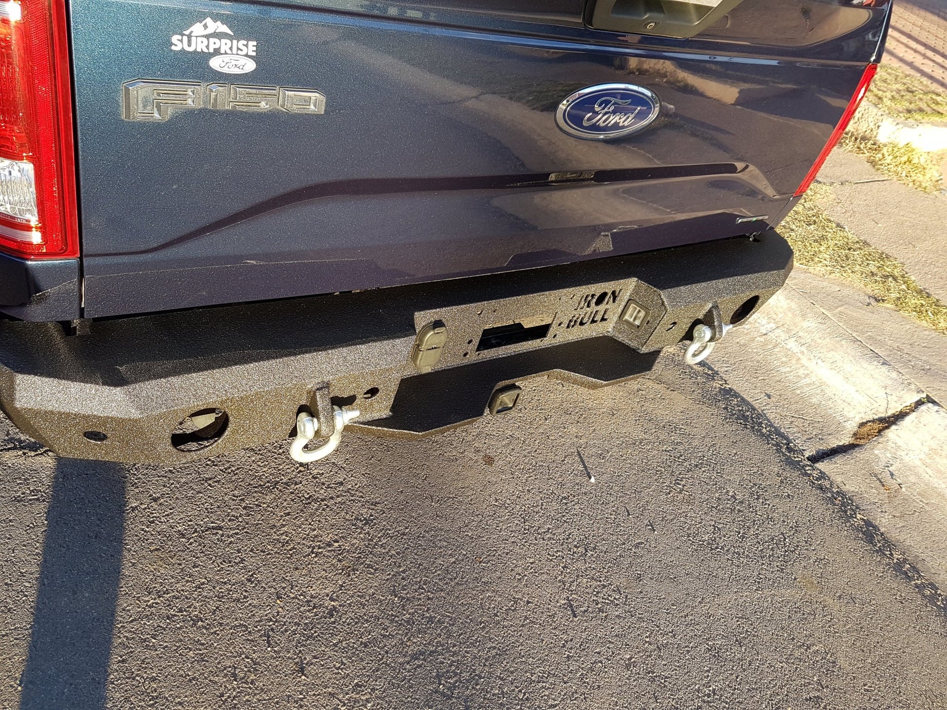 2015-2020 Ford F150 Rear Bumper | Parking Sensor Cutouts Available - Iron Bull BumpersREAR IRON BUMPER