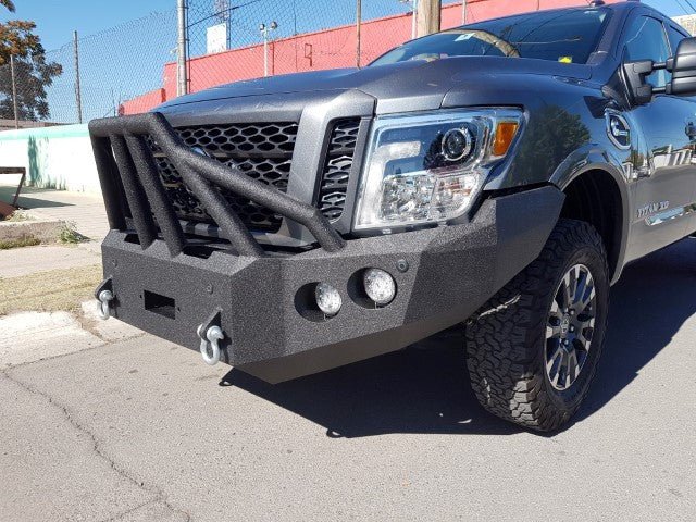 2016-2023 Nissan Titan XD Front Bumper | Parking Sensor Cutouts Available - Iron Bull BumpersFRONT IRON BUMPER