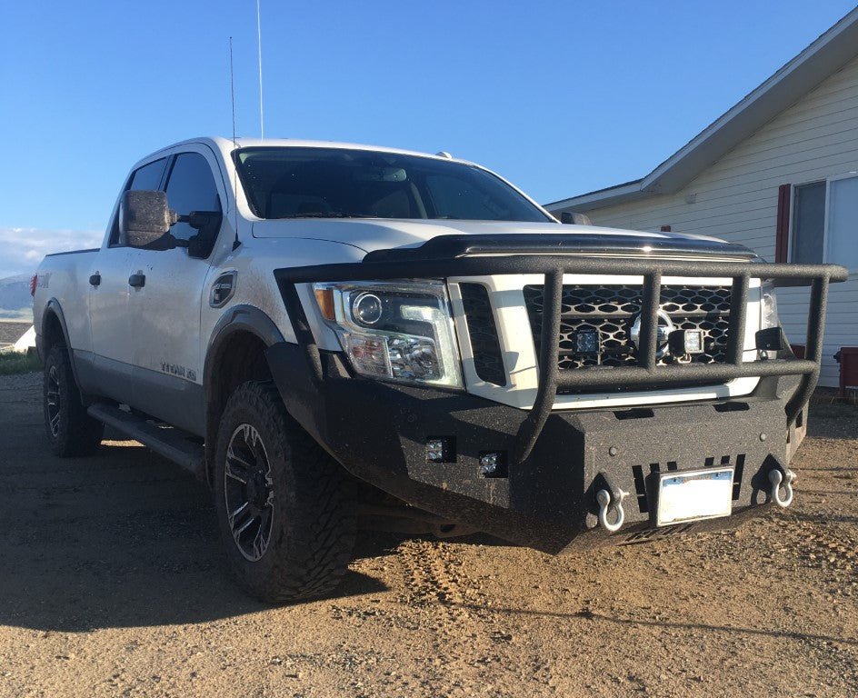 2016-2023 Nissan Titan XD Front Bumper | Parking Sensor Cutouts Available - Iron Bull BumpersFRONT IRON BUMPER