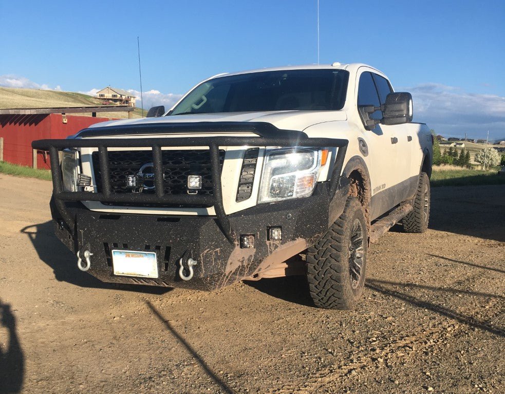 2016-2023 Nissan Titan XD Front Bumper | Parking Sensor Cutouts Available - Iron Bull BumpersFRONT IRON BUMPER