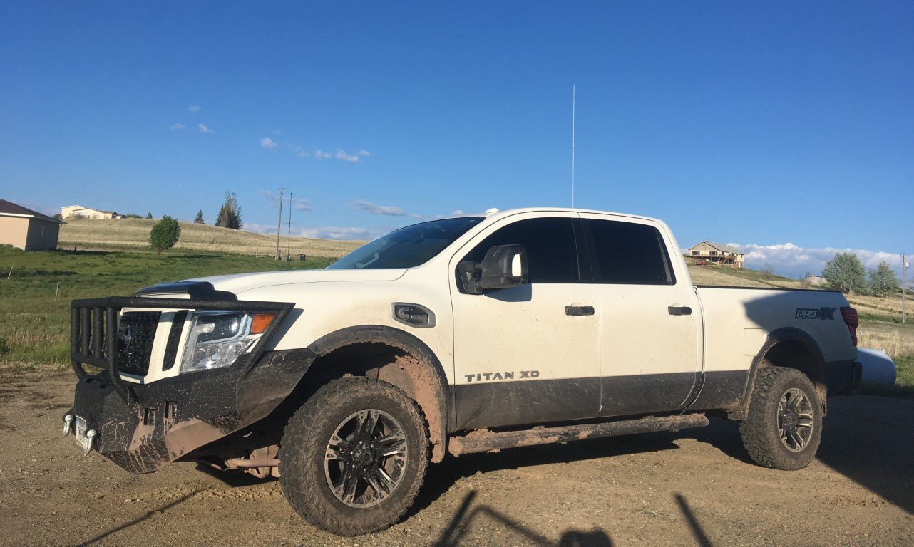 2016-2023 Nissan Titan XD Front Bumper | Parking Sensor Cutouts Available - Iron Bull BumpersFRONT IRON BUMPER