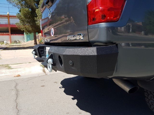 2016-2023 Nissan Titan XD Rear Bumper | Parking Sensor Cutouts Available - Iron Bull BumpersREAR IRON BUMPER