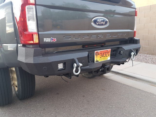 2017-2022 Ford F250/F350 Rear Bumper | Parking Sensor Cutouts Available - Iron Bull BumpersREAR IRON BUMPER
