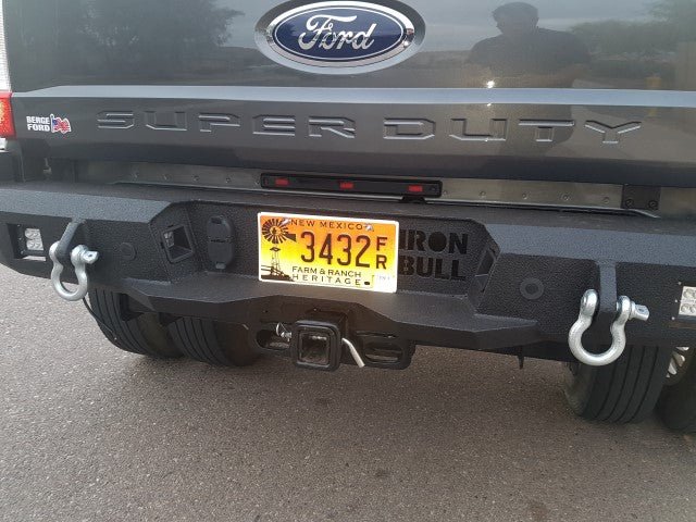 2017-2022 Ford F250/F350 Rear Bumper | Parking Sensor Cutouts Available - Iron Bull BumpersREAR IRON BUMPER