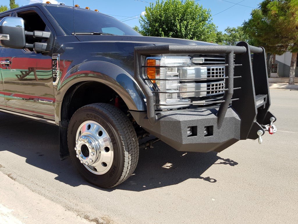 2017-2022 Ford F450/550 Front Bumper With Fender Flare Adapters - Iron Bull BumpersFRONT IRON BUMPER