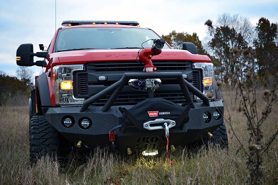 2017-2022 Ford F450/550 Front Bumper With Fender Flare Adapters - Iron Bull BumpersFRONT IRON BUMPER