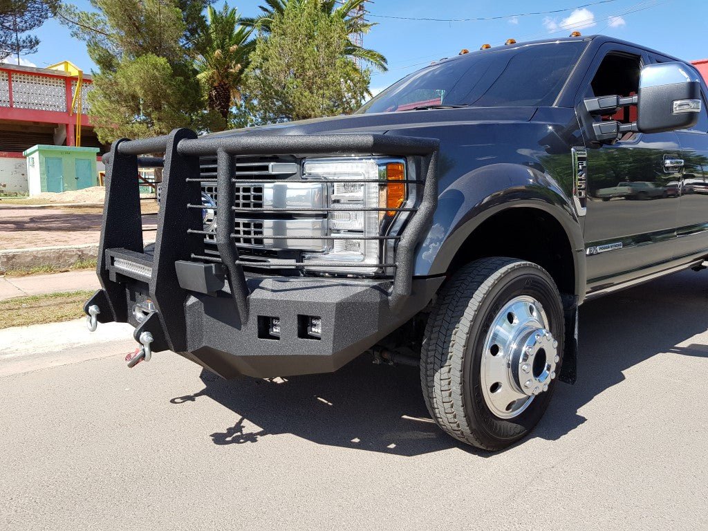 2017-2022 Ford F450/550 Front Bumper With Fender Flare Adapters - Iron Bull BumpersFRONT IRON BUMPER