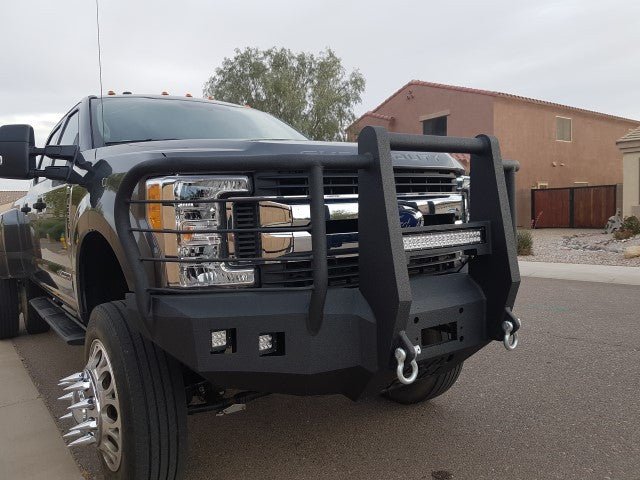 2017-2022 Ford F450/550 Front Bumper With Fender Flare Adapters - Iron Bull BumpersFRONT IRON BUMPER