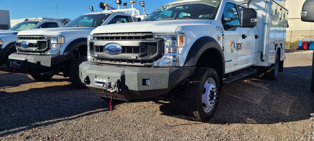 2017-2022 Ford F450/550 Front Bumper With Fender Flare Adapters - Iron Bull BumpersFRONT IRON BUMPER