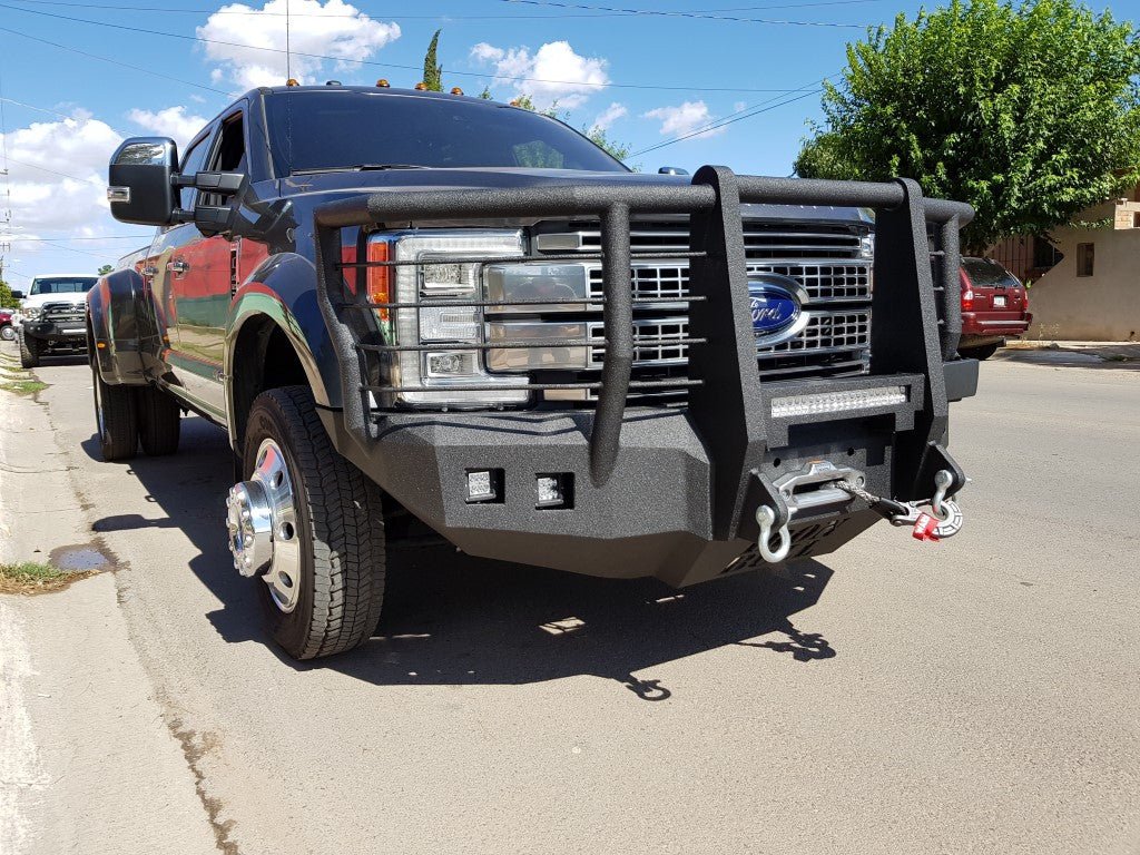 2017-2022 Ford F450/550 Front Bumper With Fender Flare Adapters - Iron Bull BumpersFRONT IRON BUMPER