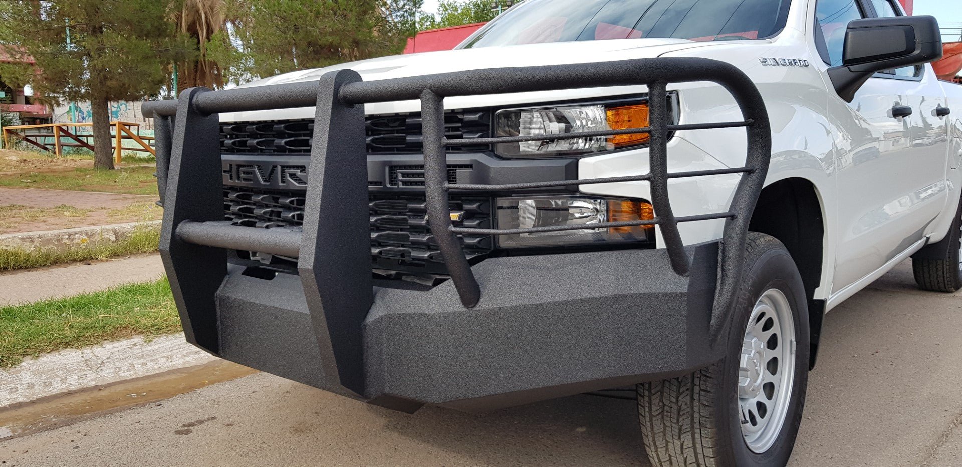 2019-2021 Chevrolet Silverado 1500 Front Bumper | Parking Sensor Cutouts Available - Iron Bull BumpersFRONT IRON BUMPER