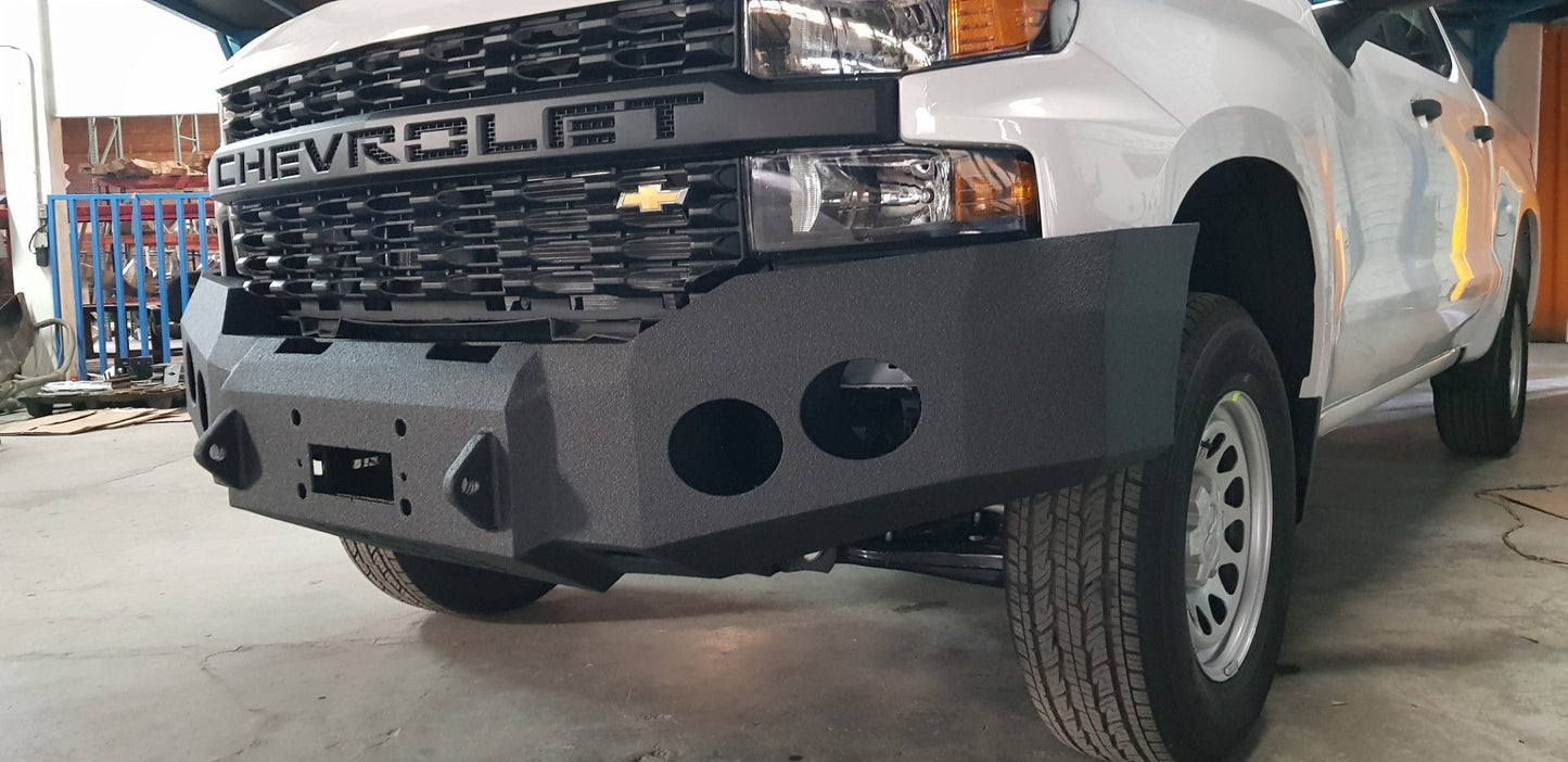 2019-2021 Chevrolet Silverado 1500 Front Bumper | Parking Sensor Cutouts Available - Iron Bull BumpersFRONT IRON BUMPER