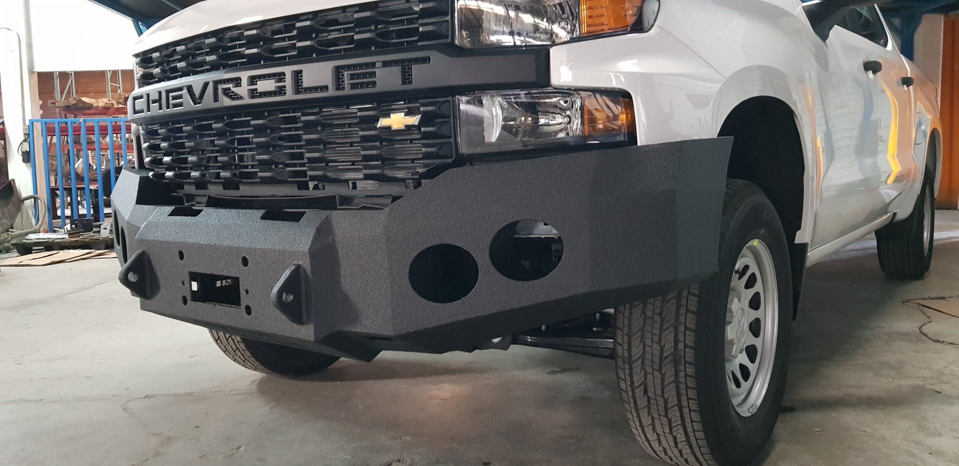 2019-2021 Chevrolet Silverado 1500 Front Bumper | Parking Sensor Cutouts Available - Iron Bull BumpersFRONT IRON BUMPER