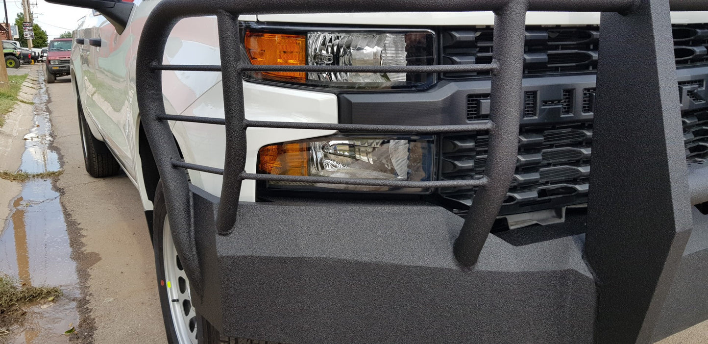 2019-2021 Chevrolet Silverado 1500 Front Bumper | Parking Sensor Cutouts Available - Iron Bull BumpersFRONT IRON BUMPER