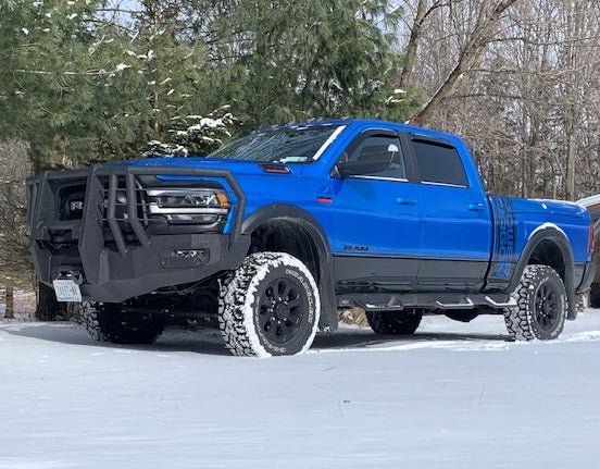 2019-2022 RAM 2500/3500 LARAMIE/LIMITED Front Bumper With Factory Fog Lights - Iron Bull BumpersFRONT IRON BUMPER