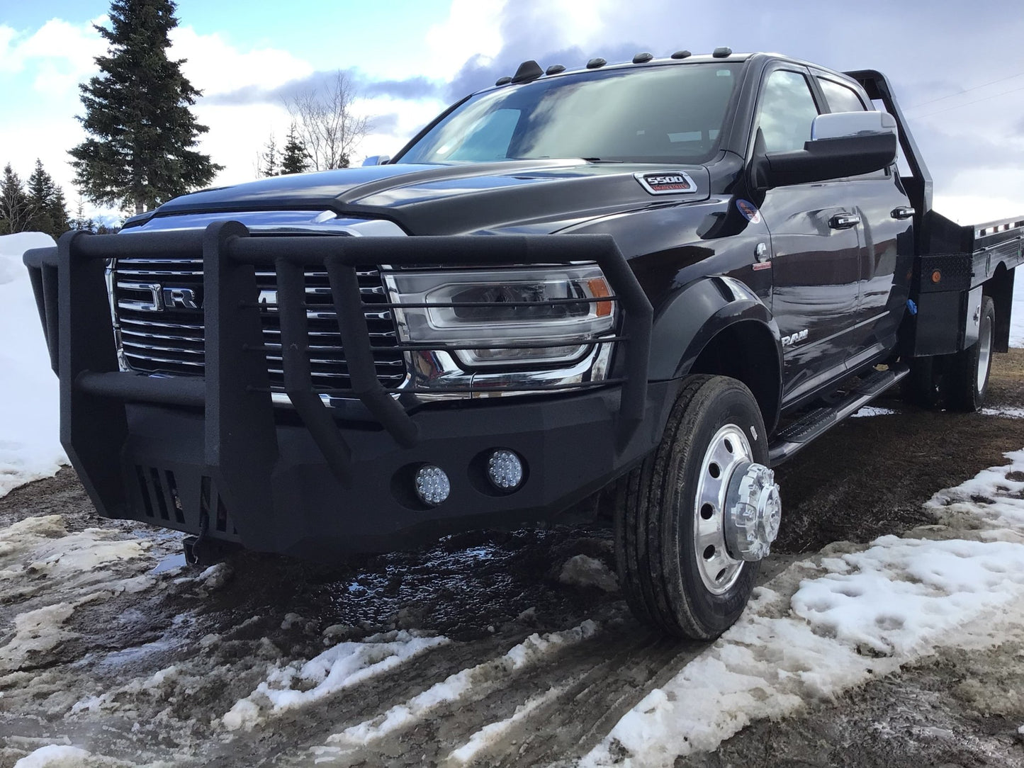 2019-2022 RAM 4500/5500 Front Bumper With Fender Flare Adapters | Parking Sensor Cutouts Available - Iron Bull BumpersFRONT IRON BUMPER