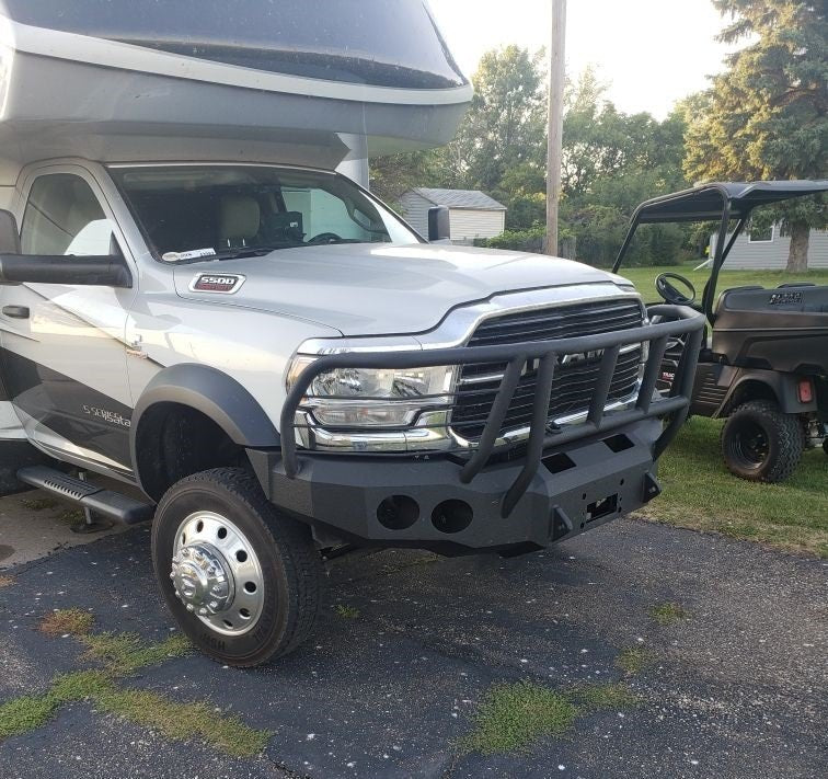 2019-2022 RAM 4500/5500 Front Bumper With Fender Flare Adapters | Parking Sensor Cutouts Available - Iron Bull BumpersFRONT IRON BUMPER