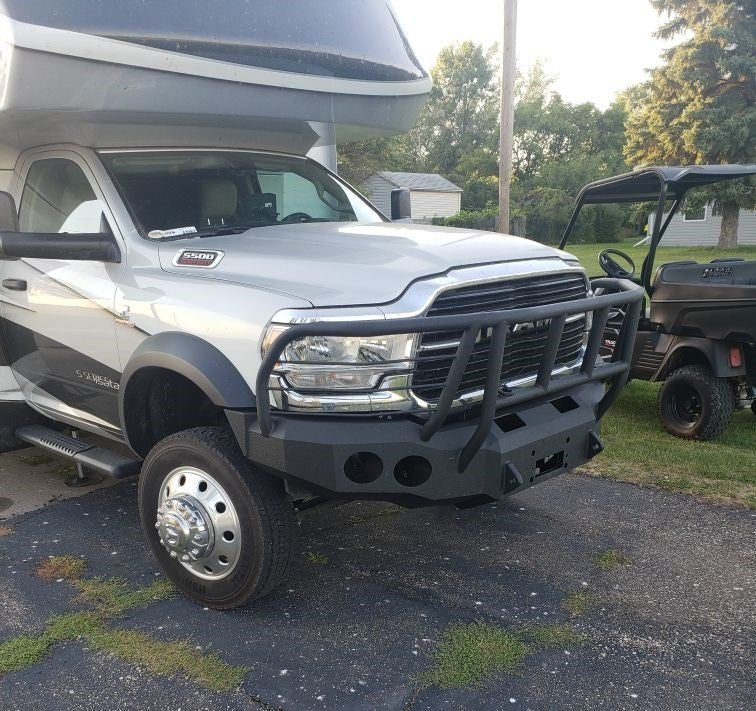 2019-2022 RAM 4500/5500 Front Bumper With Fender Flare Adapters | Parking Sensor Cutouts Available - Iron Bull Bumpers