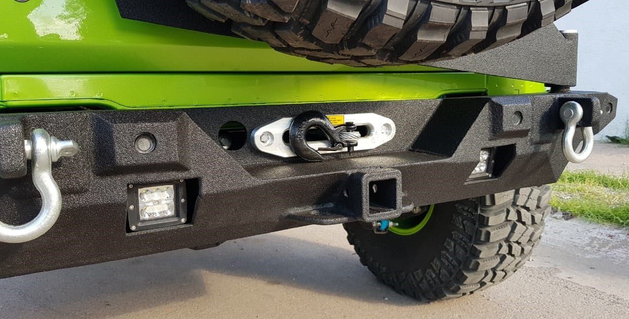 2019-2023 Jeep JL Wrangler Rear Bumper | Parking Sensor Cutouts Available - Iron Bull BumpersREAR IRON BUMPER