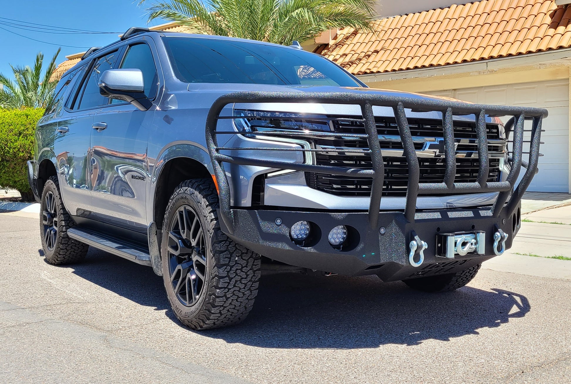 2021-2023 Chevrolet Tahoe / Suburban Front Bumper | Parking Sensor Cutouts Available - Front Truck Winch Bumper