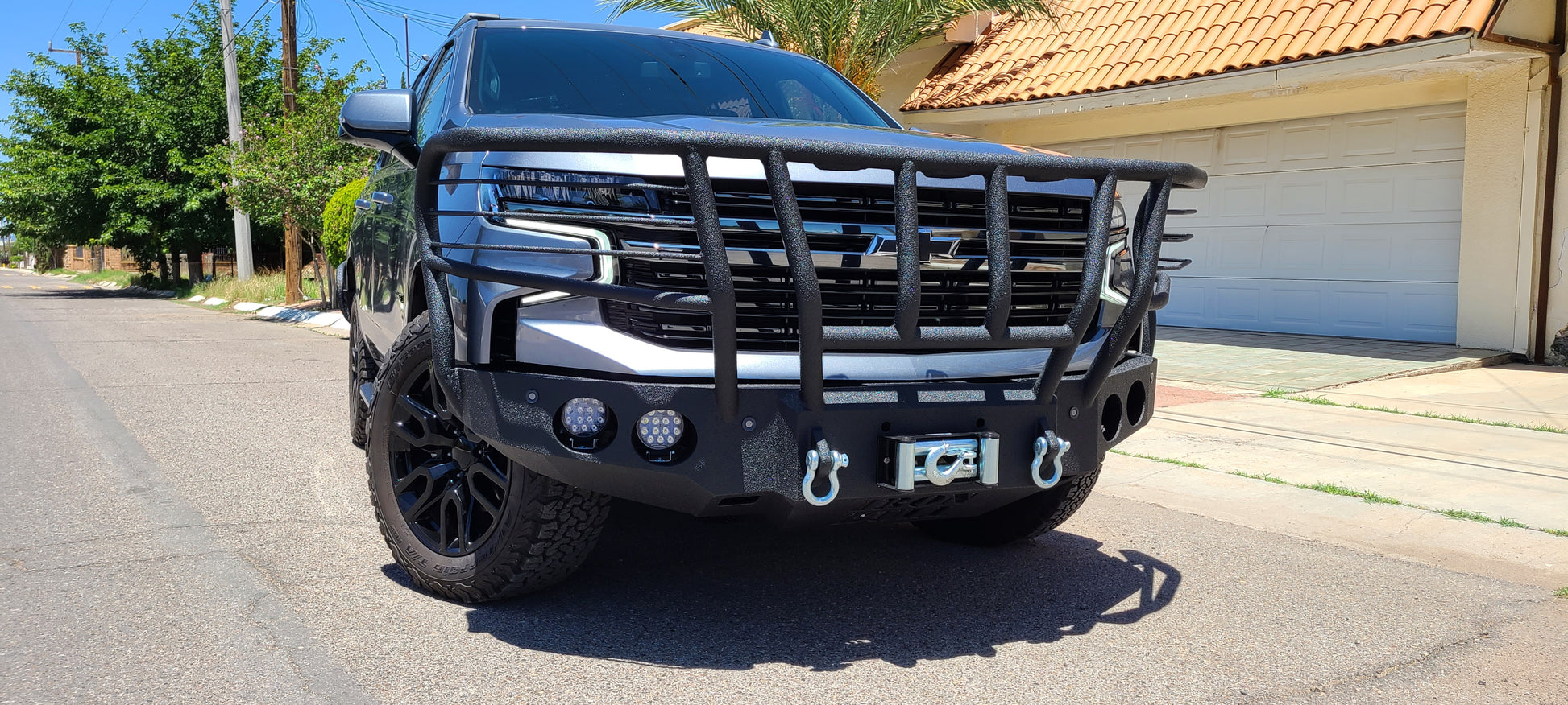 2021-2023 Chevrolet Tahoe / Suburban Front Bumper | Parking Sensor Cutouts Available - Front Truck Winch Bumper