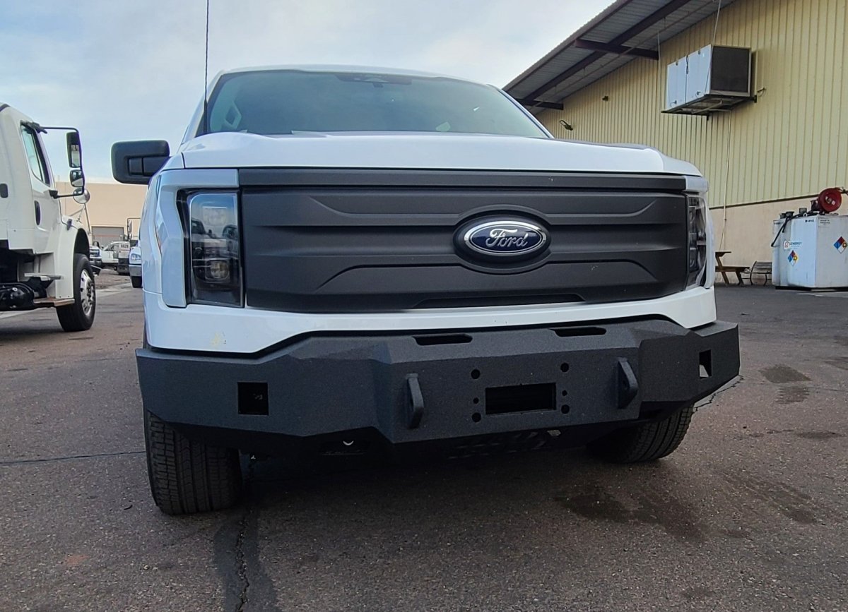 2022-2025 Ford F150 Lightning Front Bumper | Parking Sensor Cutouts Available - Iron Bull BumpersFRONT IRON BUMPER