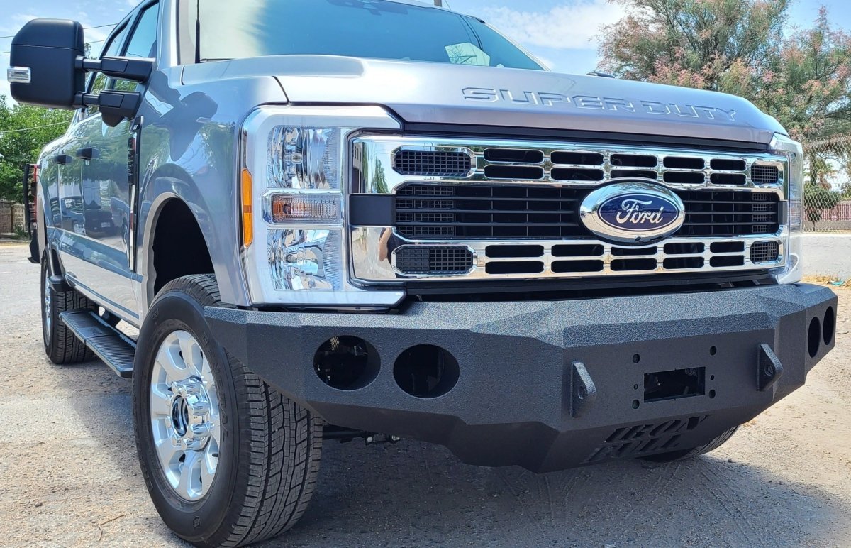 2023 - Present Ford Super Duty F-450/F-550/F-600 Front Bumper With Fender Flares Adapter - Iron Bull BumpersFRONT IRON BUMPER