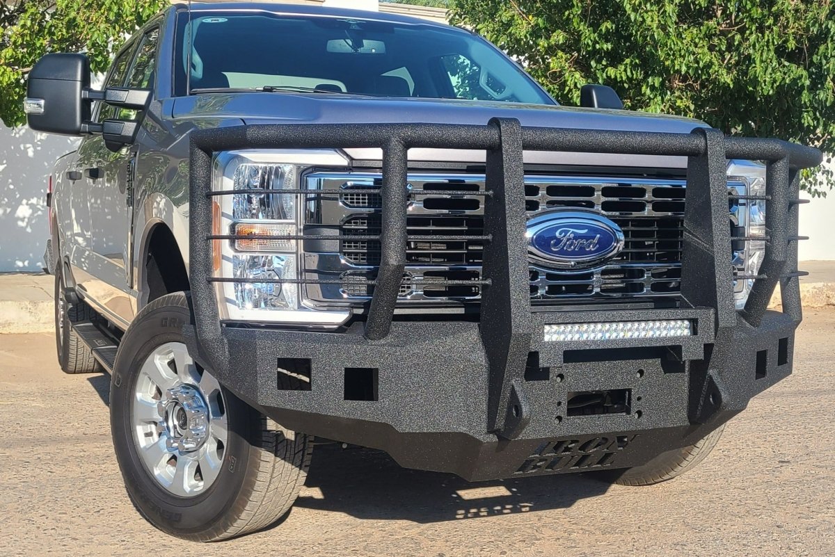 2023 - Present Ford Super Duty F-450/F-550/F-600 Front Bumper With Fender Flares Adapter - Iron Bull BumpersFRONT IRON BUMPER