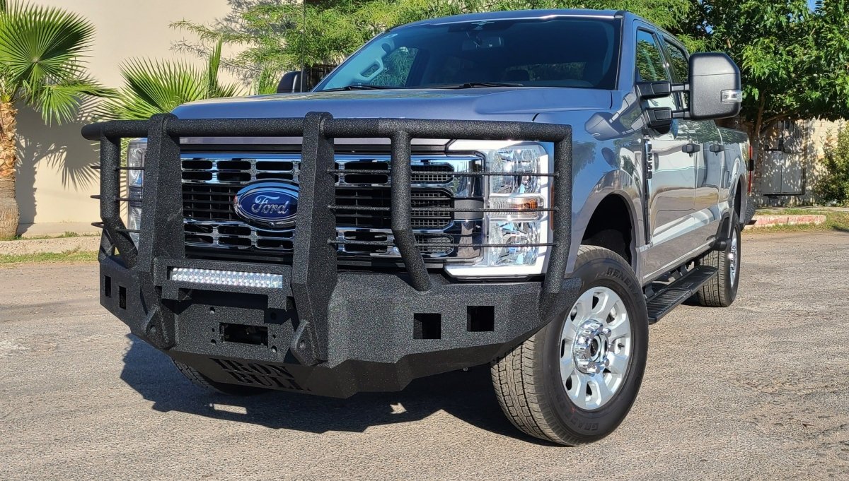 2023 - Present Ford Super Duty F-450/F-550/F-600 Front Bumper With Fender Flares Adapter - Iron Bull BumpersFRONT IRON BUMPER