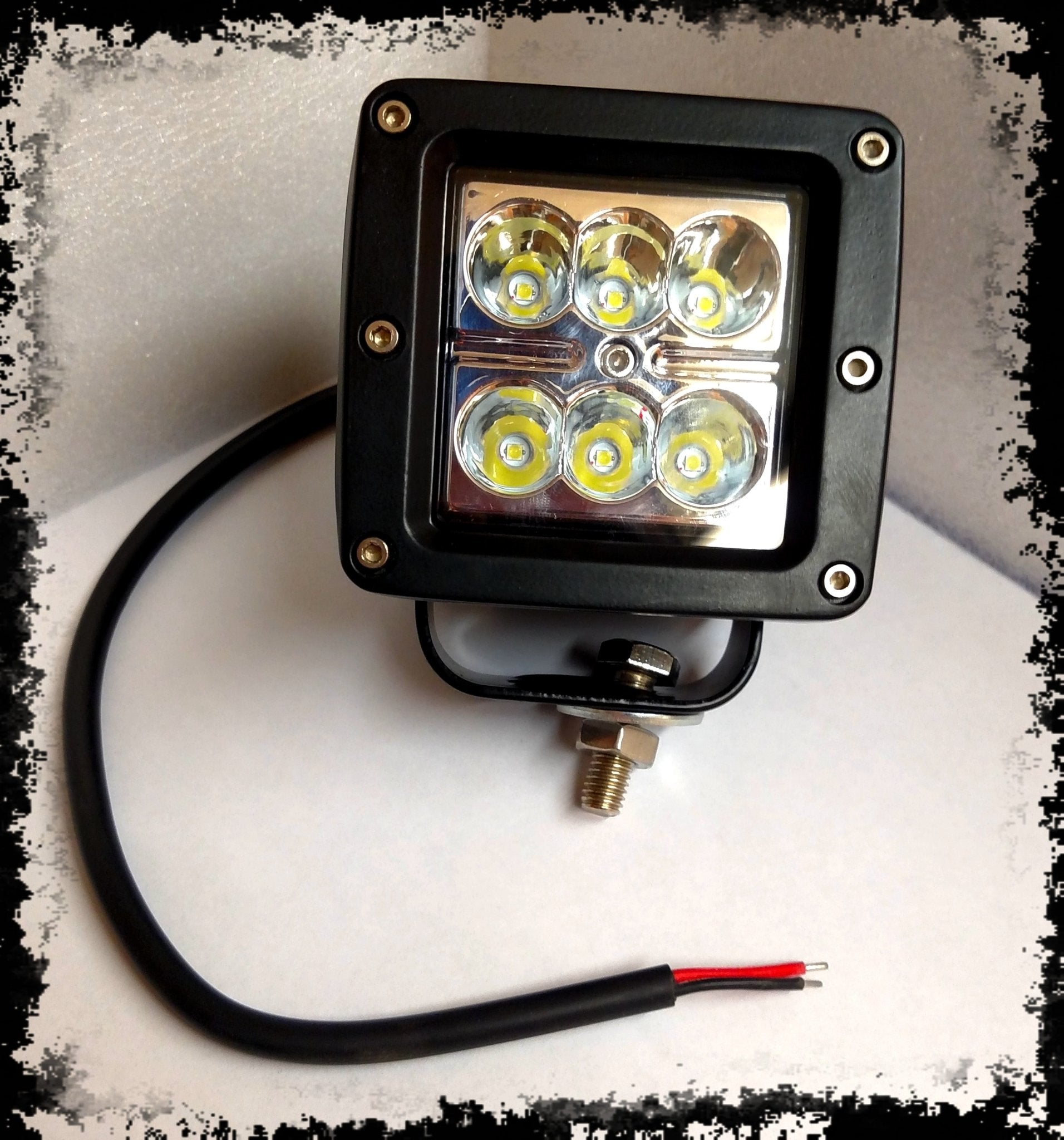 BUMPER ACCESSORY: 3X3 Square Flood LED Light - Iron Bull BumpersACCESSORY