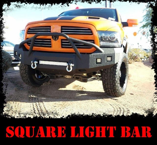 BUMPER ADD-ON: 12" or 20" Light Bar Plate Cutout - Iron Bull BumpersADD-ON