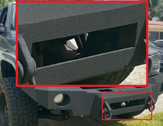 BUMPER ADD-ON: 12" or 20" Light Bar Plate Cutout - Iron Bull BumpersADD-ON