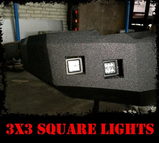 BUMPER ADD-ON: Square Light Style - Iron Bull BumpersBUMPER OPTION
