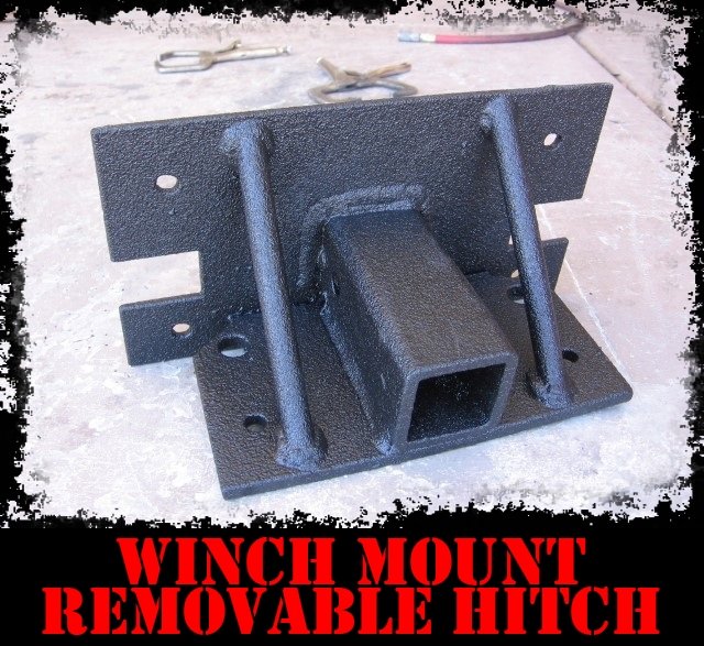 BUMPER ADD-ON: Winch Plate Mount Removable Hitch Receiver (Front Bumpers Only) - Iron Bull BumpersACCESSORY